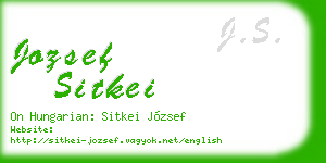 jozsef sitkei business card