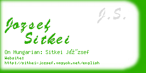 jozsef sitkei business card